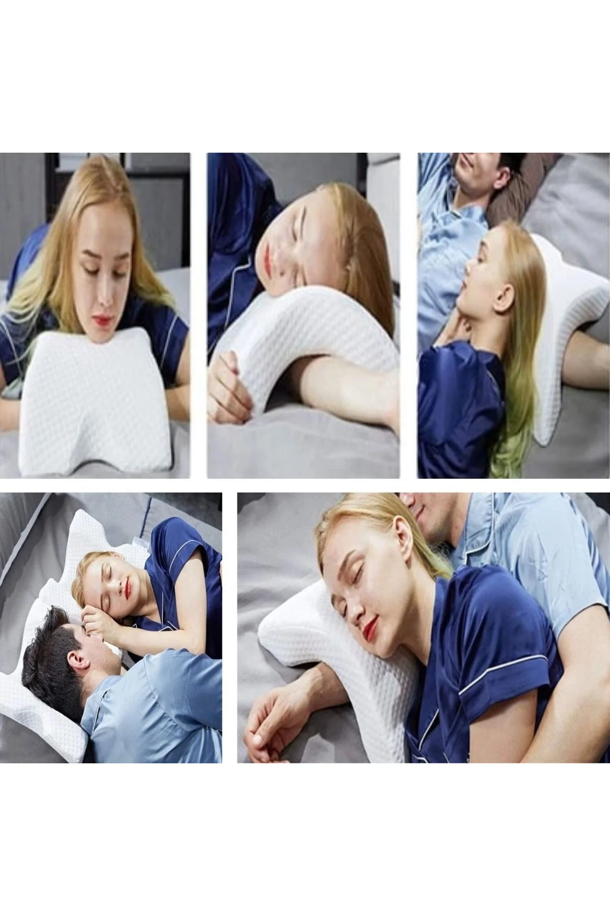 % 100 Visco Kavisli Ortopedik Yıkanabilir Kumaş Kılıflı Bel Boyun Bacak Ağrıları İçin Yastık Bx40 - Görsel 3
