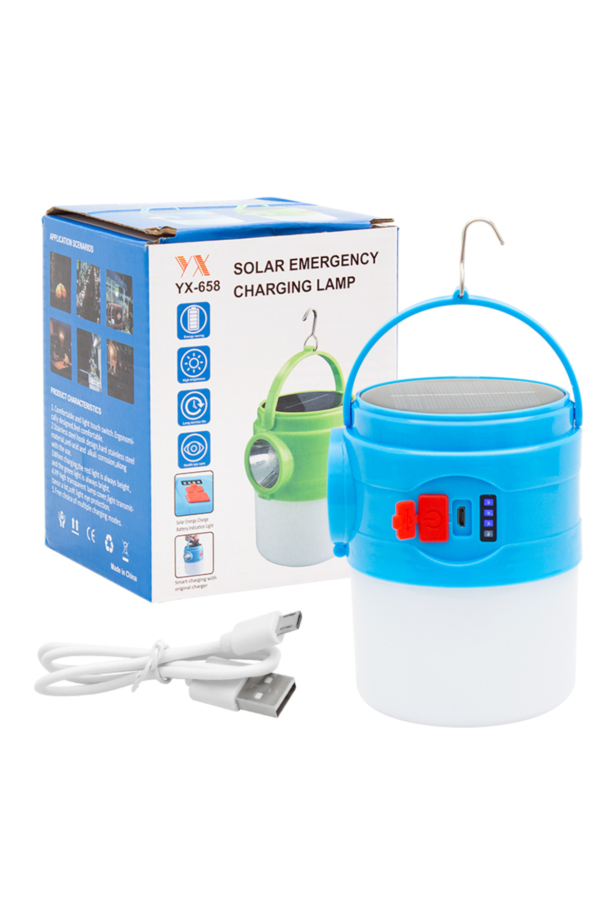100 WATT ÇOK FONKSİYONLU SOLAR ACİL DURUM LAMBASI (4674)