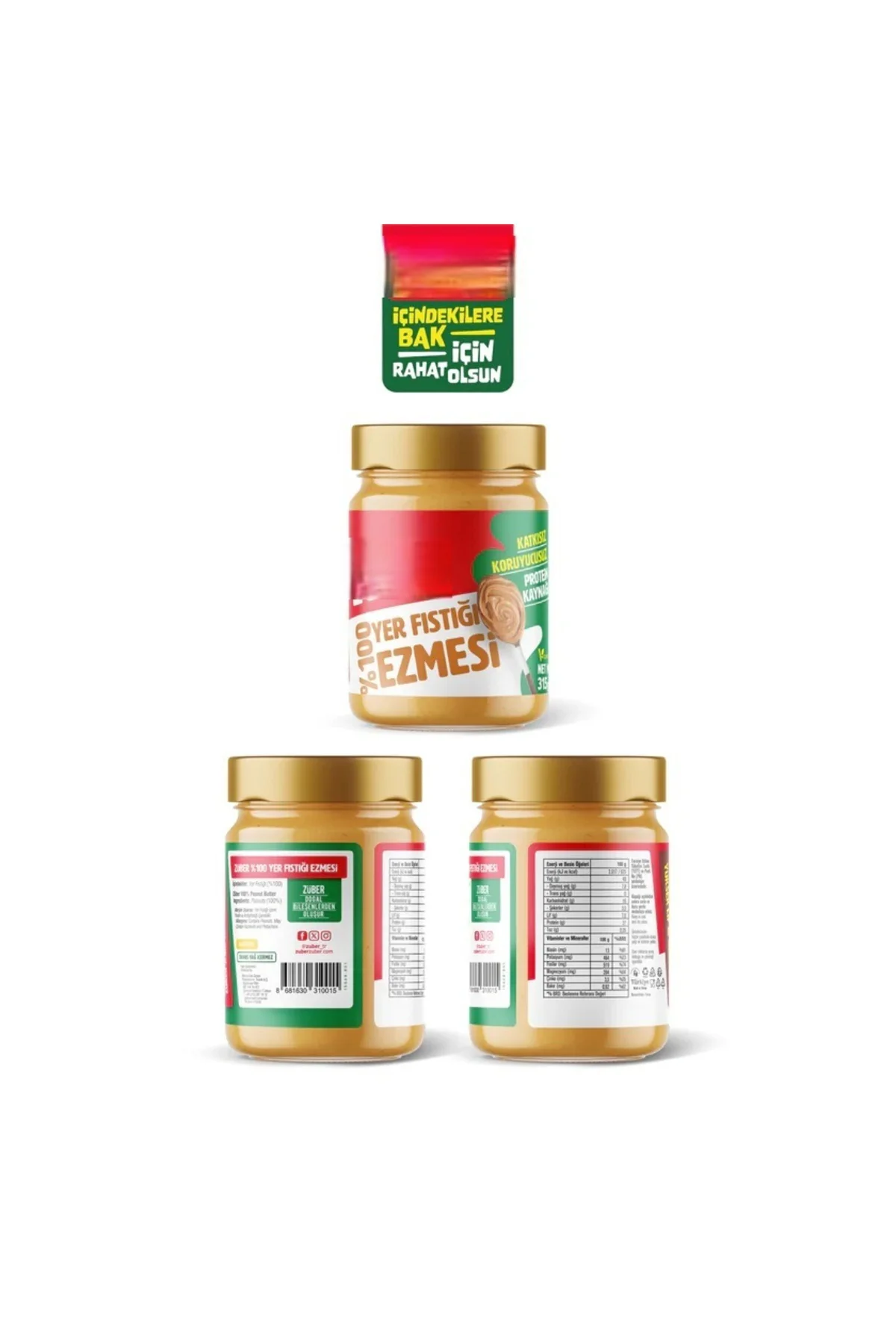 %100 Yer Fıstığı Ezmesi 315 Gr