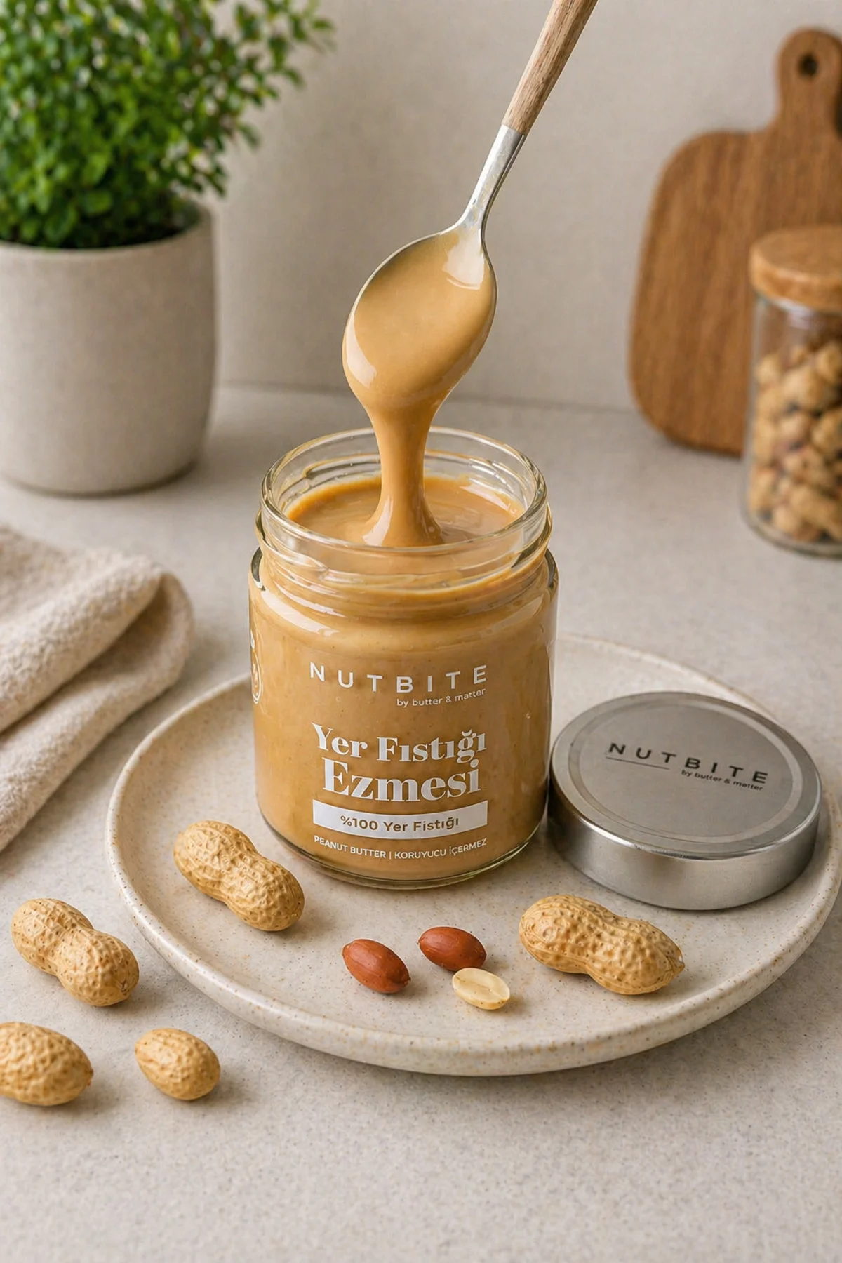 %100 Yer Fıstığı Ezmesi - Şeker İlavesiz - 200gr - Katkısız Koruy