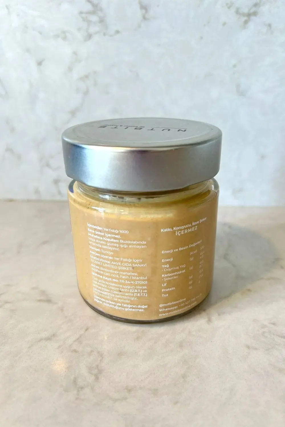 %100 Yer Fıstığı Ezmesi - Şeker İlavesiz - 200gr - Katkısız Koruy