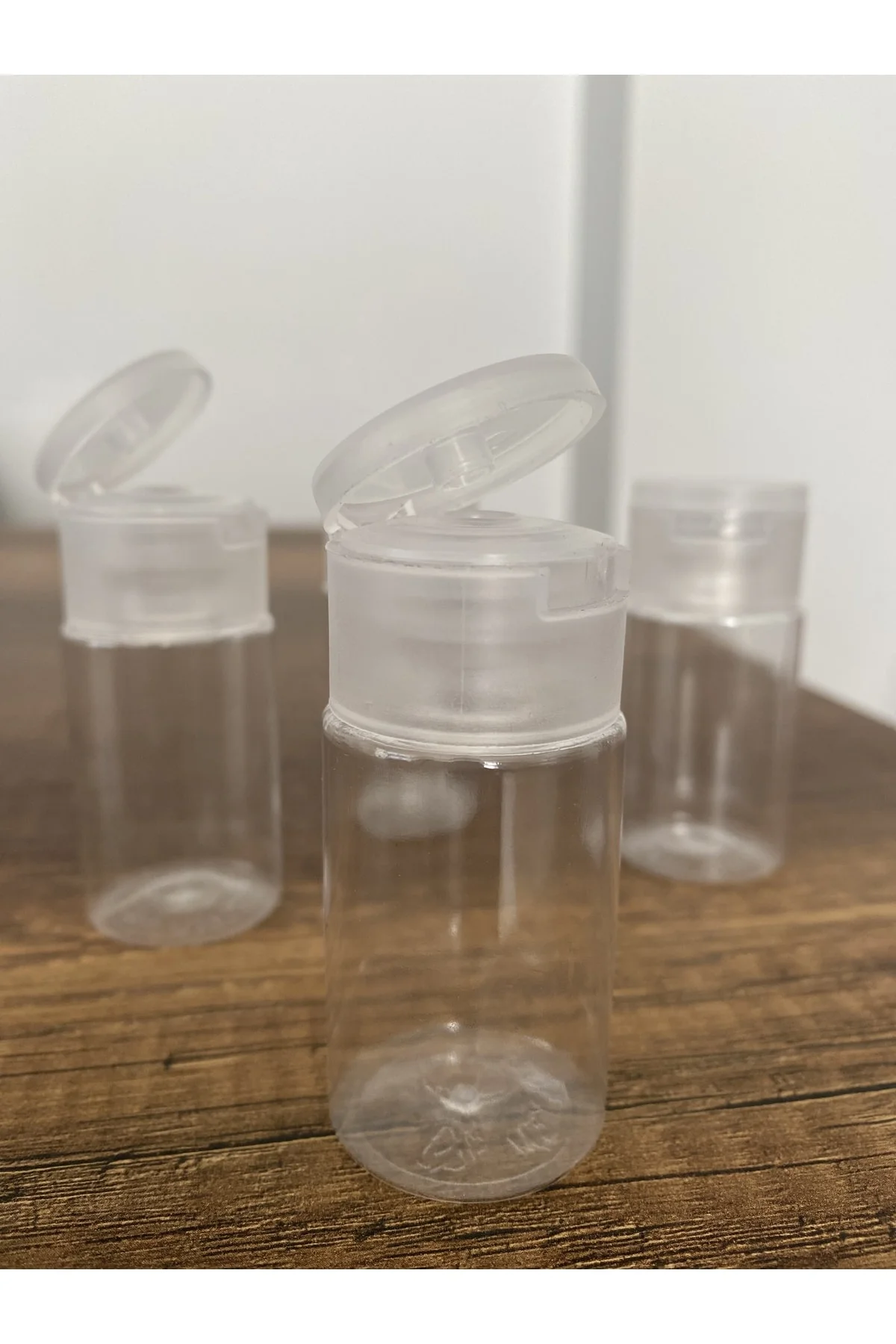 1000 Adet 30 Ml Şeffaf Plastik Şişe + Flip Top Kapak Dezenfektan 