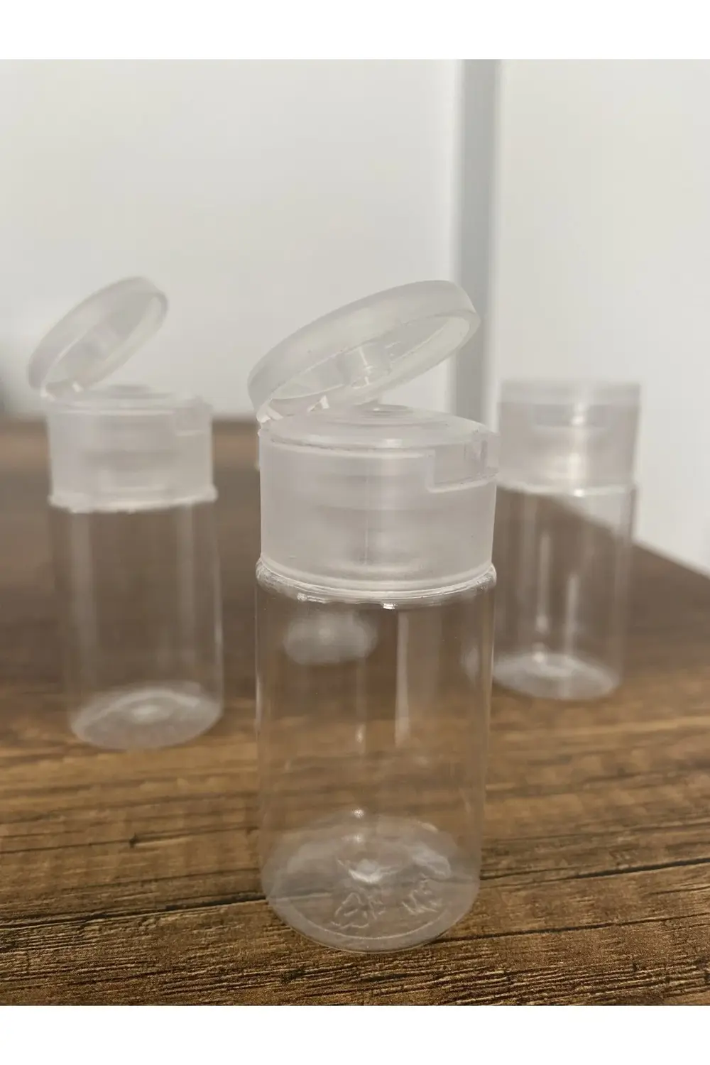 1000 Adet 30 Ml Şeffaf Plastik Şişe + Flip Top Kapak Dezenfektan