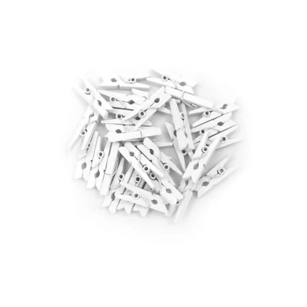 1000 Adet Beyaz Ahşap Mandal Seti 2.5 cm