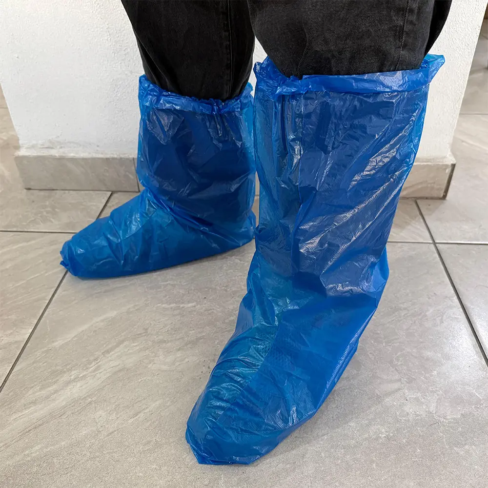 1000 Adet Çizme için 60 Mikron Galoş Plastik Kaymayan Sıvı Geçirm