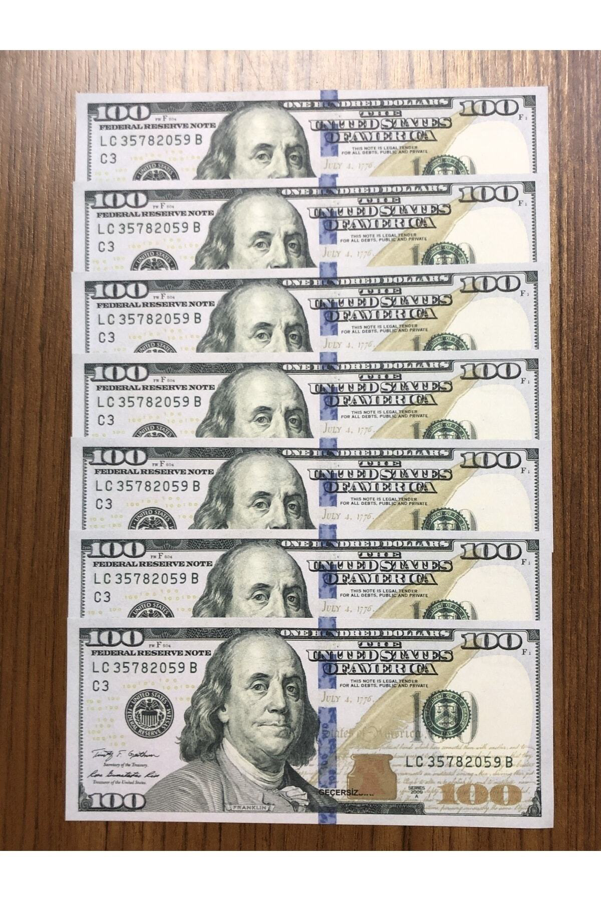 1000 Adet Geçersiz 100 Dolar Tam 10 Deste Şaka Kağıt Para