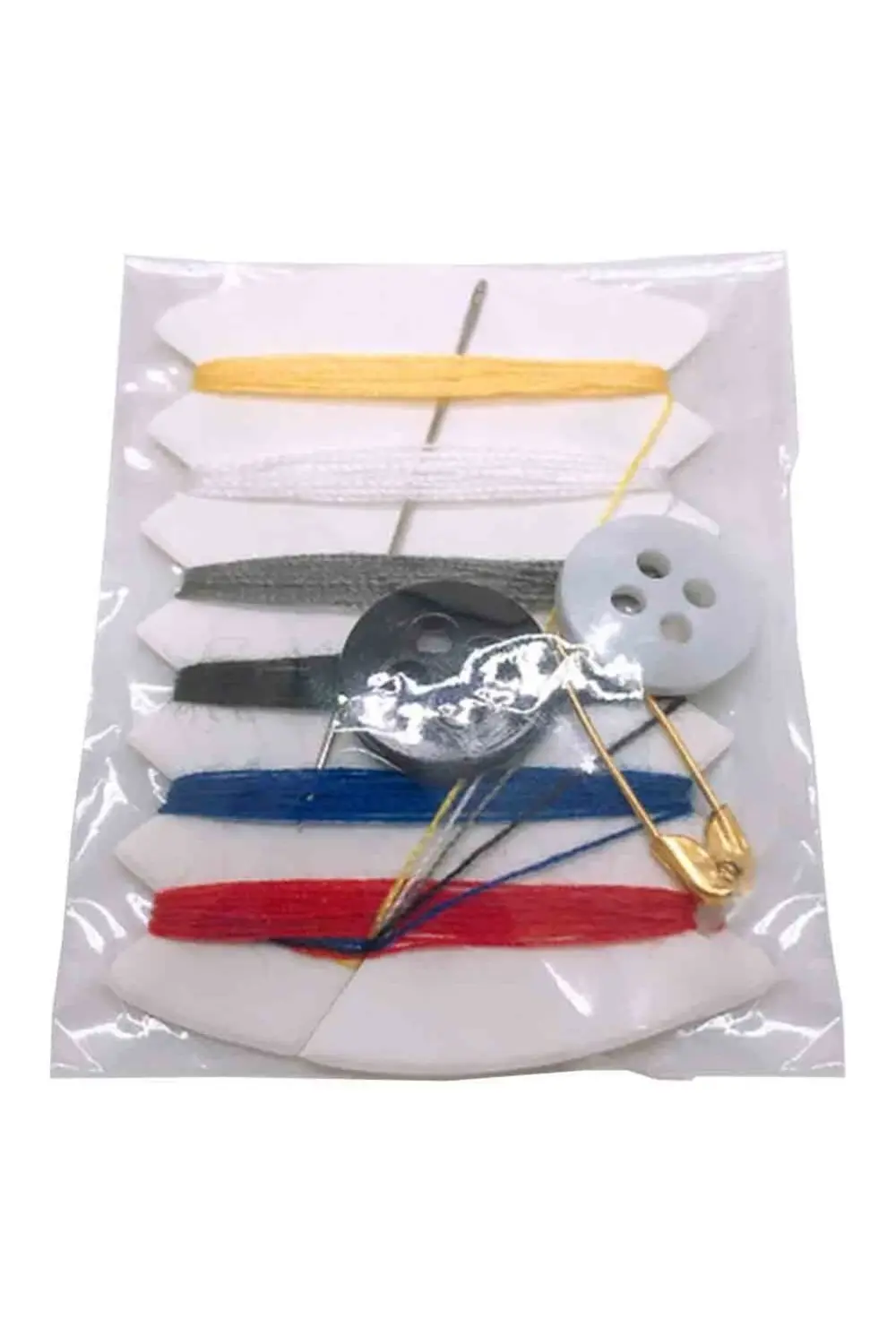 1000 Adet Otel Buklet Dikiş Seti Poşetli Iğne Iplik Düğme Seyahat