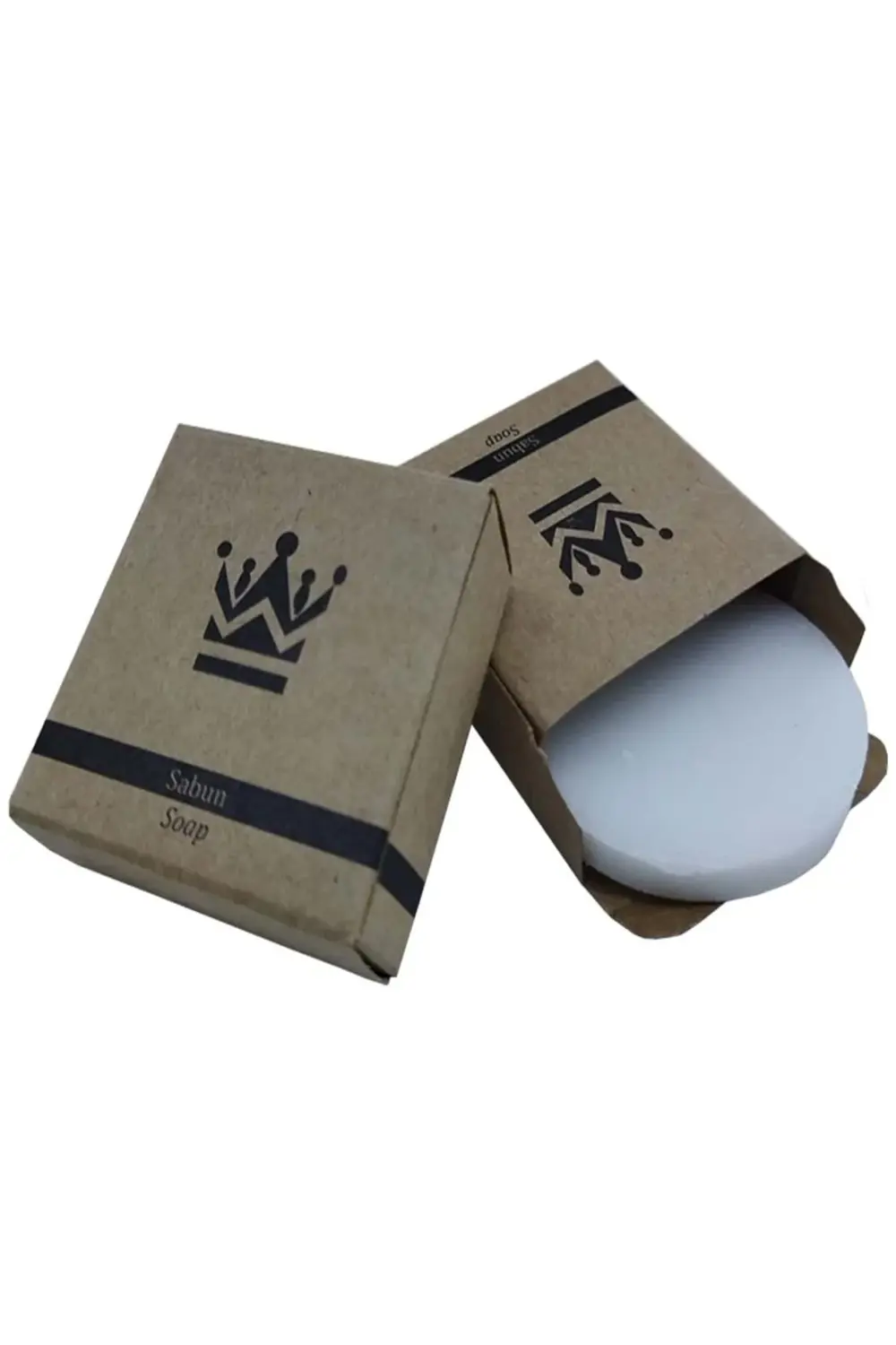 1000 Adet Otel Sabunu Buklet Kraft Kutulu 15 Gr Beyaz Yuvarlak