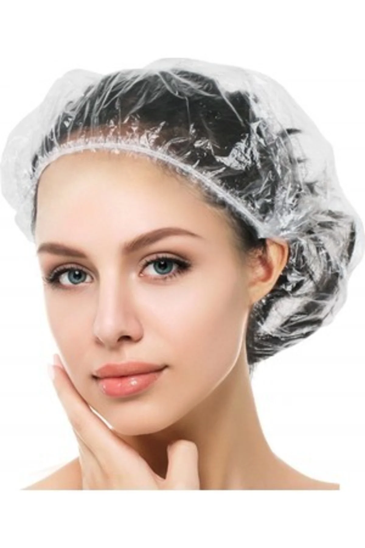 1000 Adet Saç Duş Bonesi Tek Kullanımlık Plastik Naylon Bone