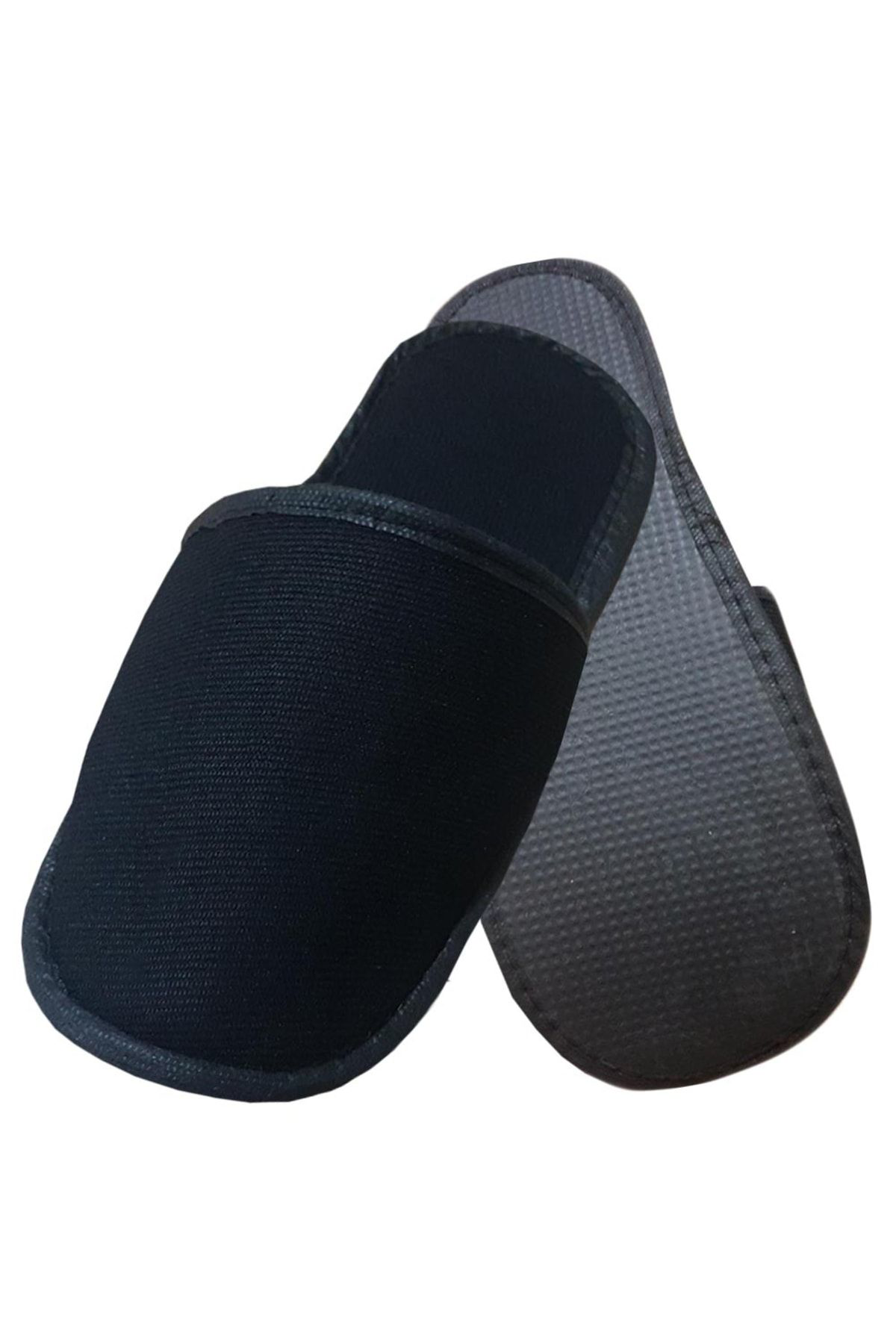 Private 1000 Çift Tek Katli Havlu Siyah Otel Terliği Tek Kullanimlik Kull