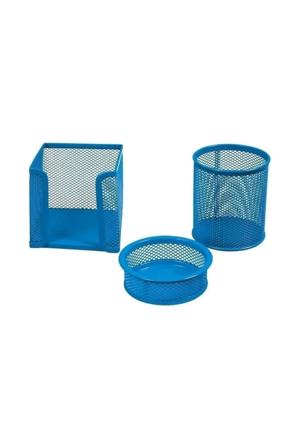 1000 File Set Tel Masaüstü (kalemlik-ataş-kağıtlık) A. Mavi