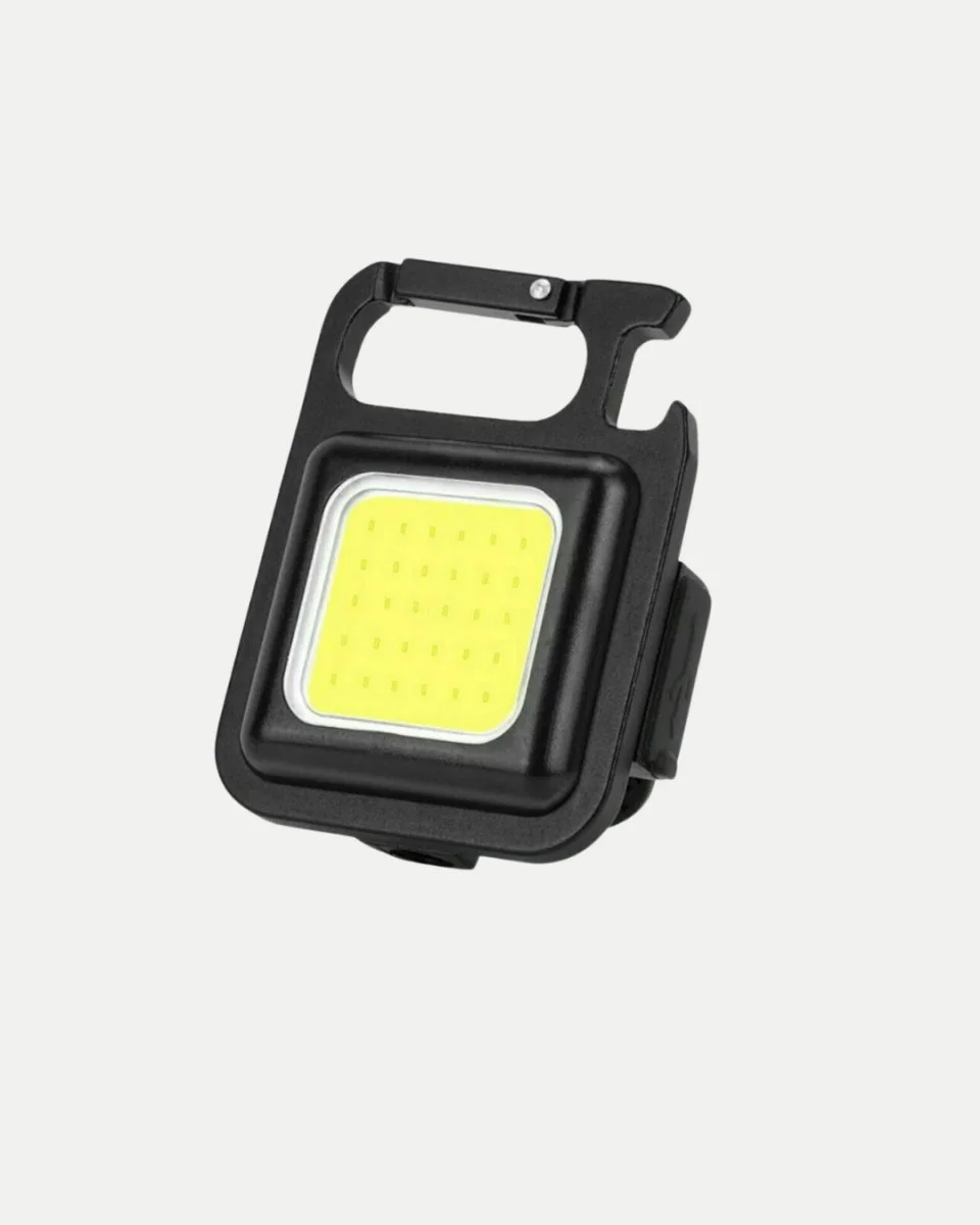 1000 Lümeli Şarjlı COB LED Anahtarlık Feneri – 4 Modlu Manyetik ve Katlanabilir Standlı