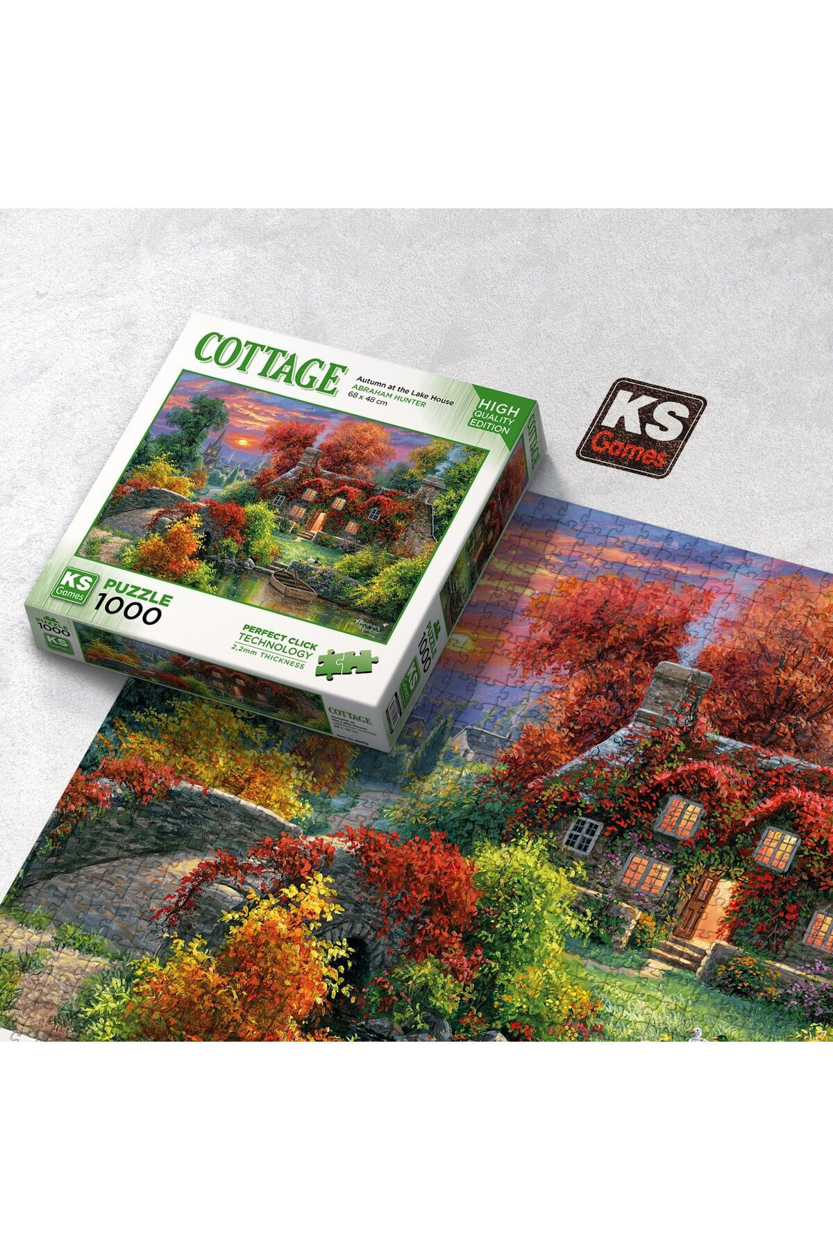 Ks Games 1000 Parça Göl Evinde Sonbahar Puzzle