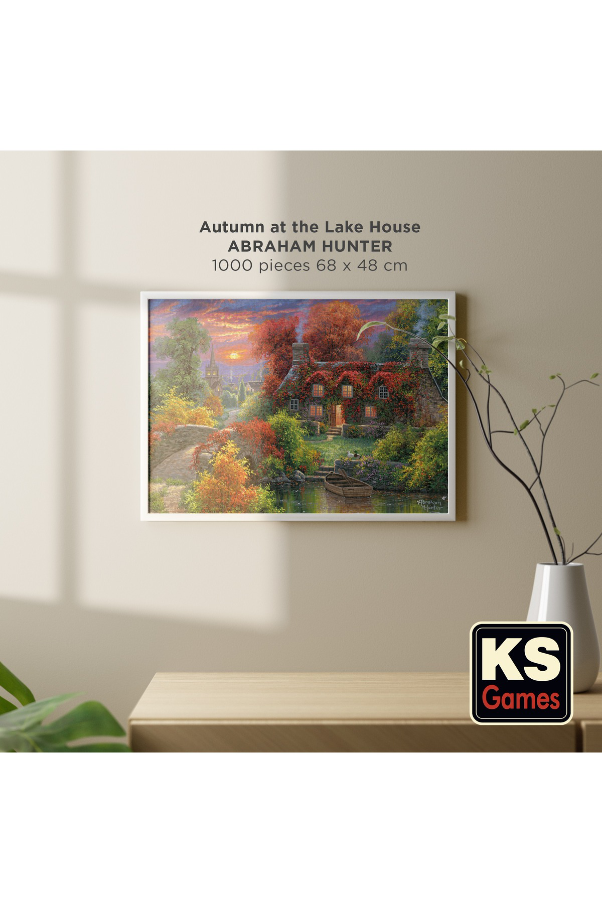 Ks Games 1000 Parça Göl Evinde Sonbahar Puzzle