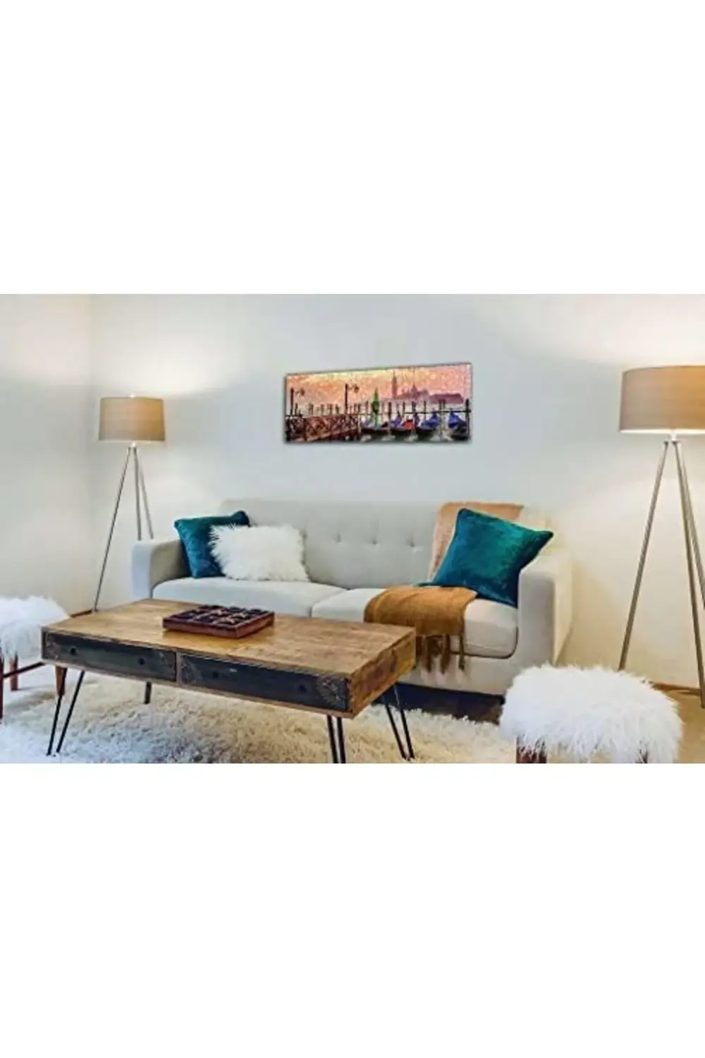 1000 Parçalı Panoramik Puzzle Gondollar 395519