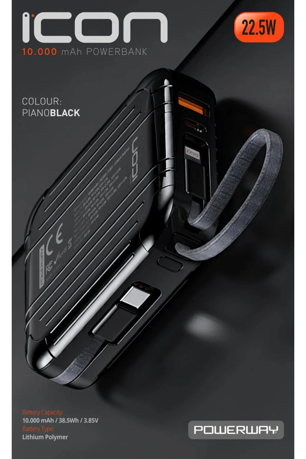 10.000 mAh 22.5W Hızlı Şarj Mini Powerbank – 175g Kompakt Tasarım