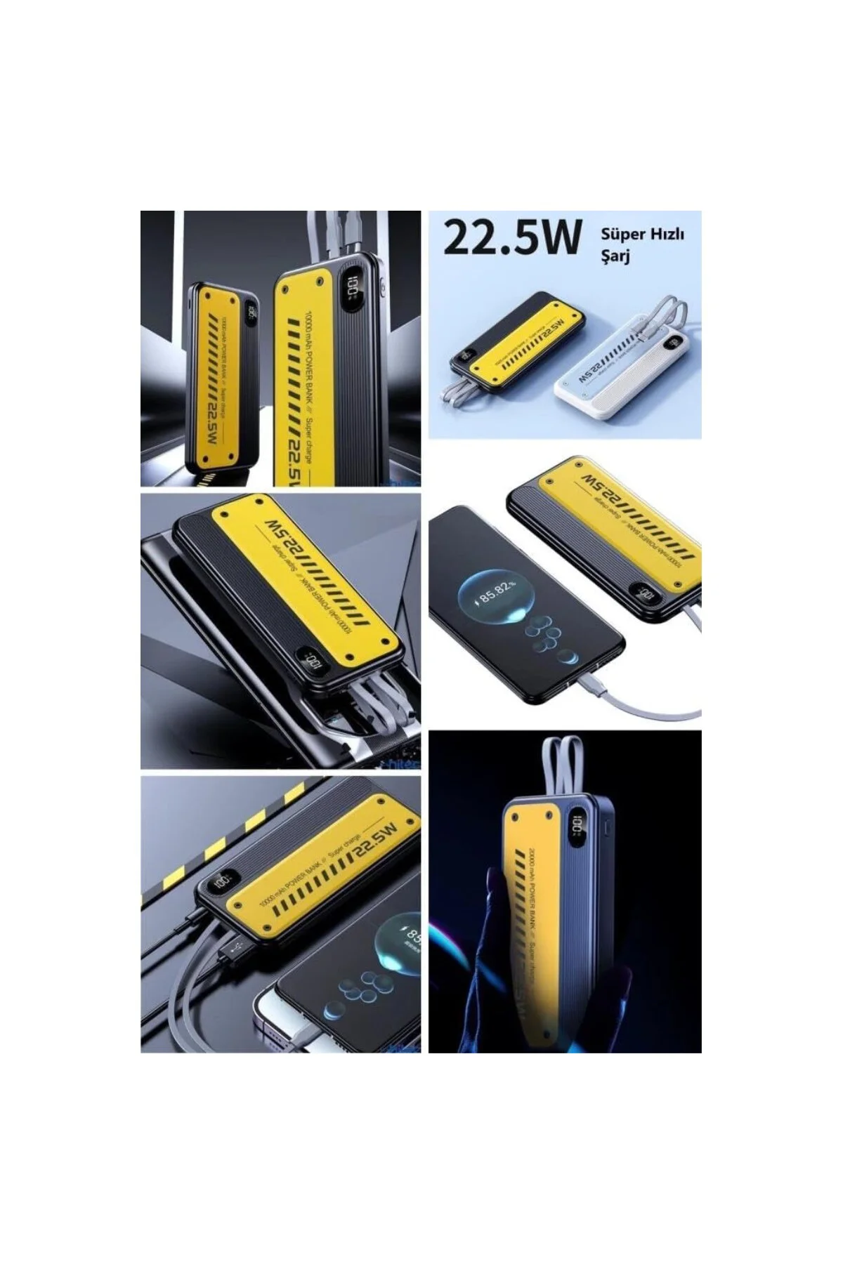 10000 mAh Hızlı Şarj Özellikli Aynı Anda 4 Cihazı Şarj Edebilen P