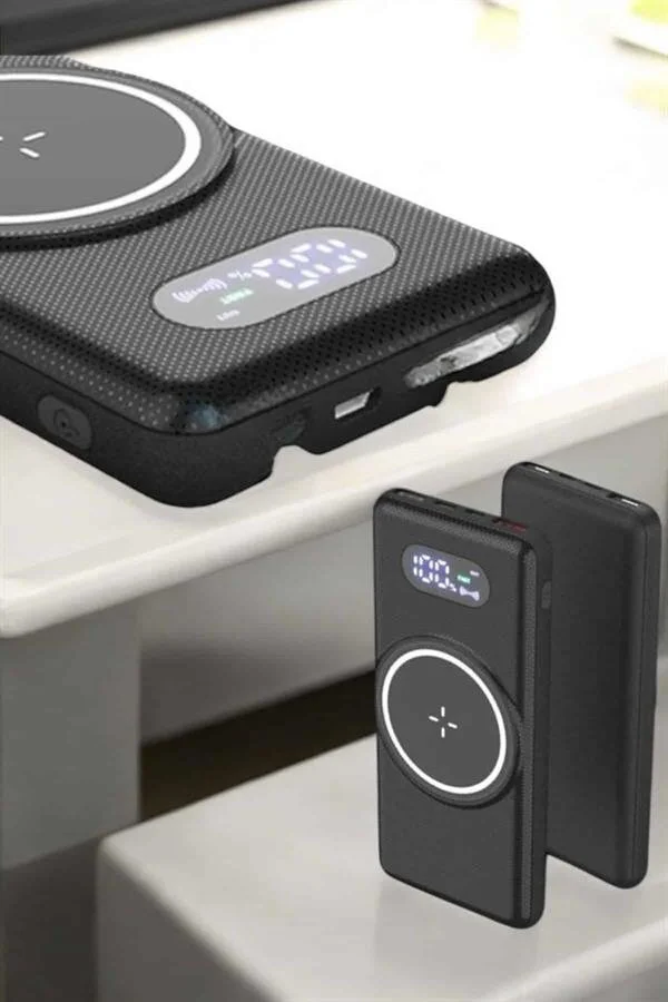 10000 Mah Hızlı Şarj Taşınabilir Powerbank - 3 Portlu Dijital Göstergeli