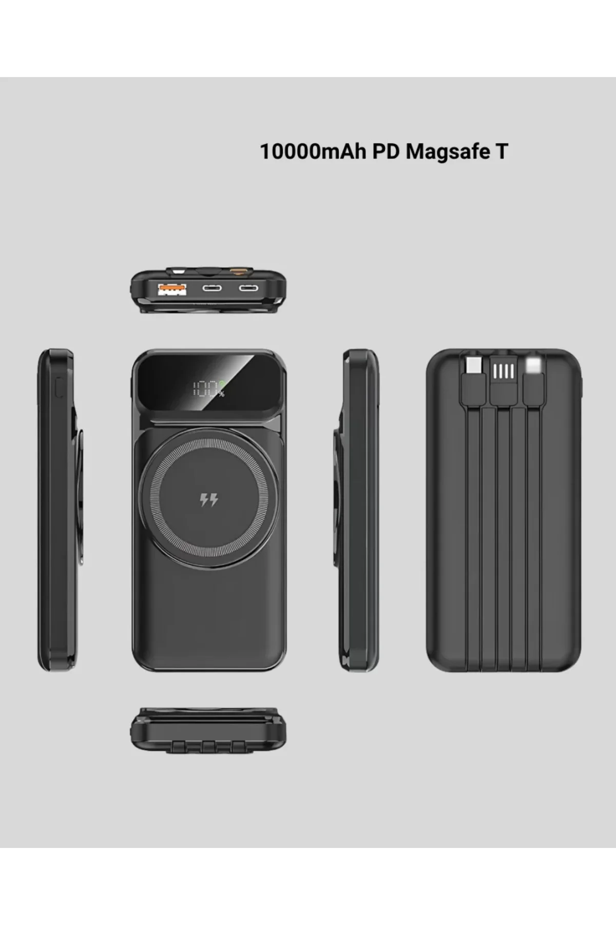 10000 mAh Kablosuz Hızlı Şarj Destekli Powerbank – 15W, PD20W, Ty