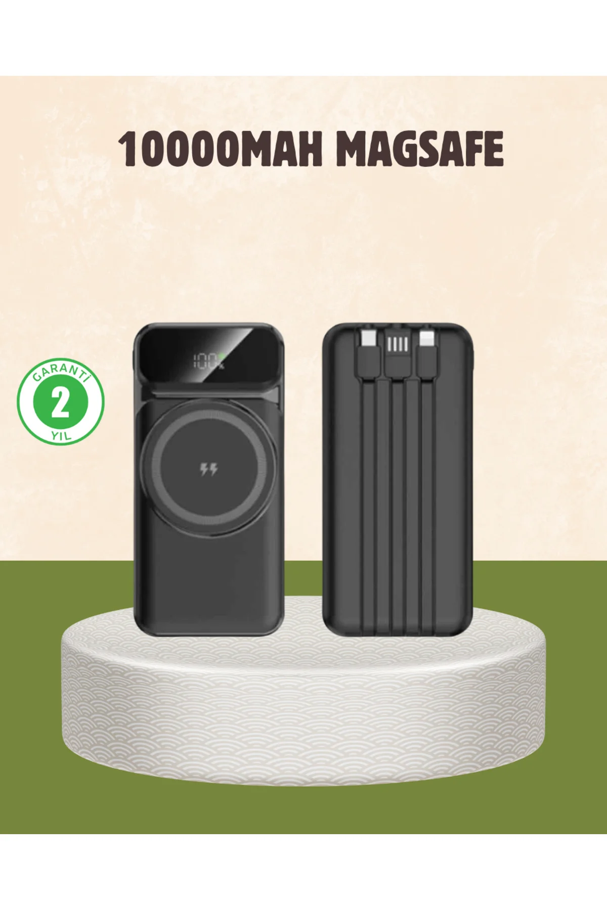 10000 mAh Kablosuz Powerbank – 15W Hızlı Şarj Type-C Çoklu Çıkışl