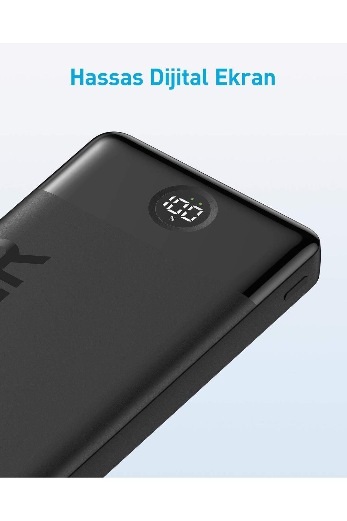Anker 10000 Mah Powerbank 12W - 2 Port Dijital Ekranli - Taşinabilir Şa