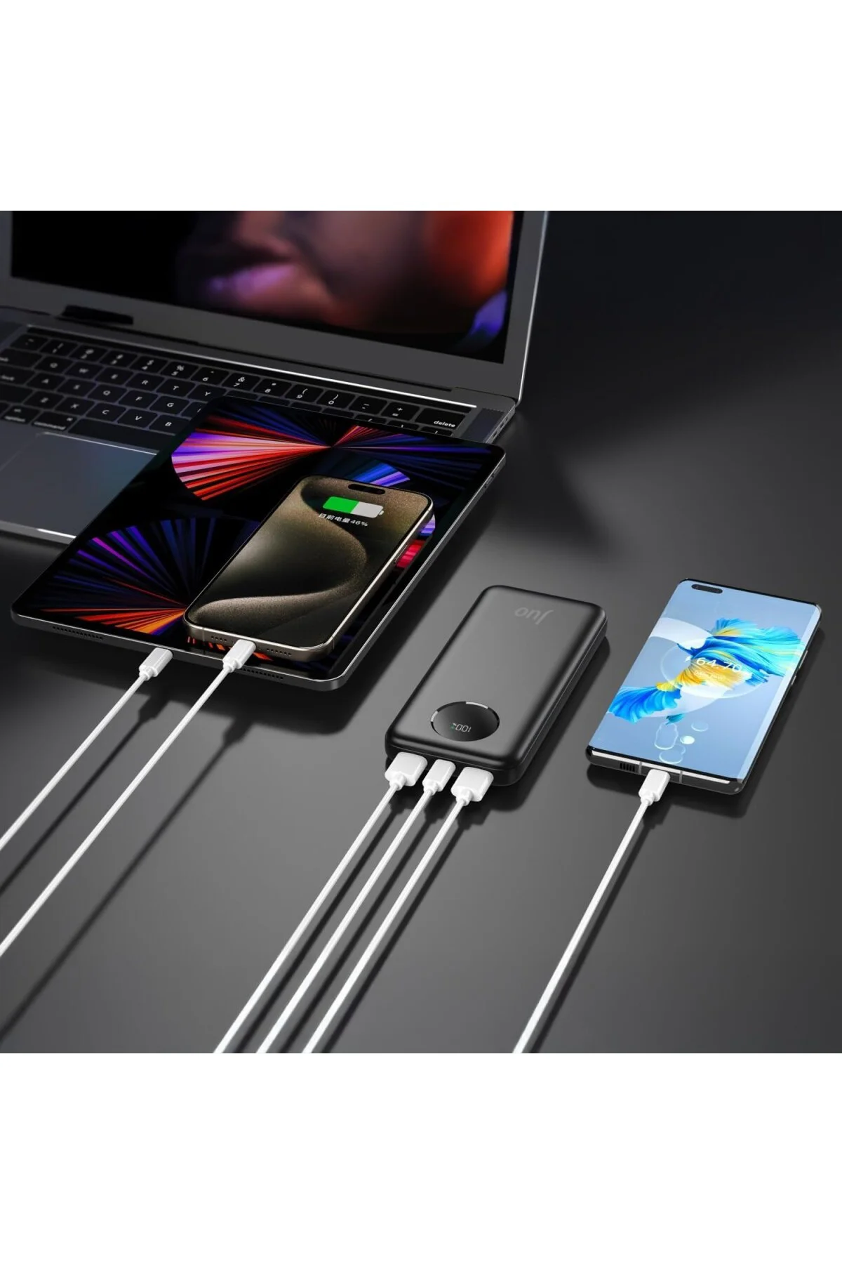 10000mAh 22.5W Dijital Led Ekranlı Taşınabilir Hızlı Şarj Cihazı 10000mAh 22.5W Dijital Led Ekranlı Taşınabilir Hızlı Şarj Cihazı