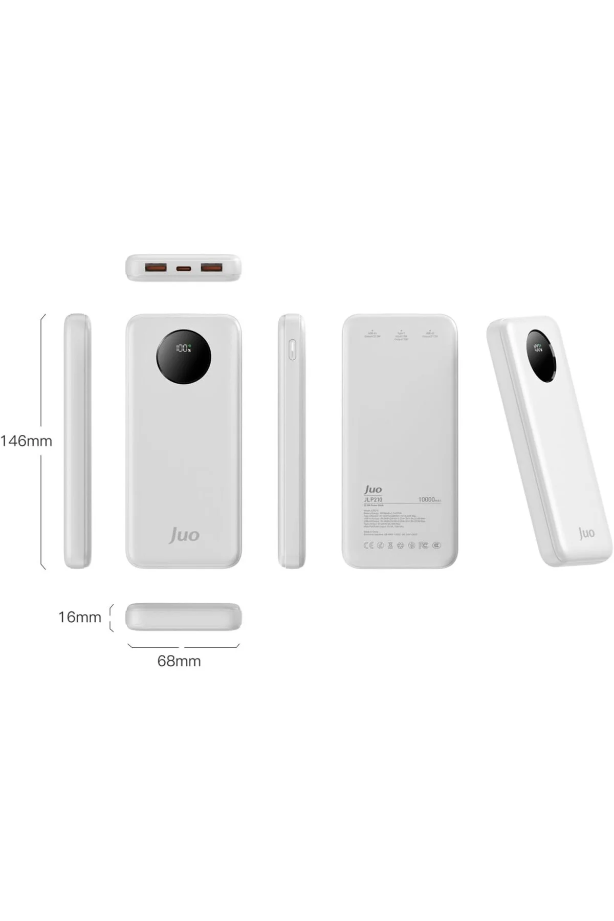 10000mAh 22.5W Dijital Led Ekranlı Taşınabilir Hızlı Şarj Cihazı 10000mAh 22.5W Dijital Led Ekranlı Taşınabilir Hızlı Şarj Cihazı
