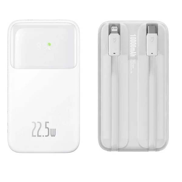 10000mAh 22.5W Hızlı Şarj Dijital Göstergeli Powerbank - USB‑C PD, QC ve Çoklu Protokol Desteği
