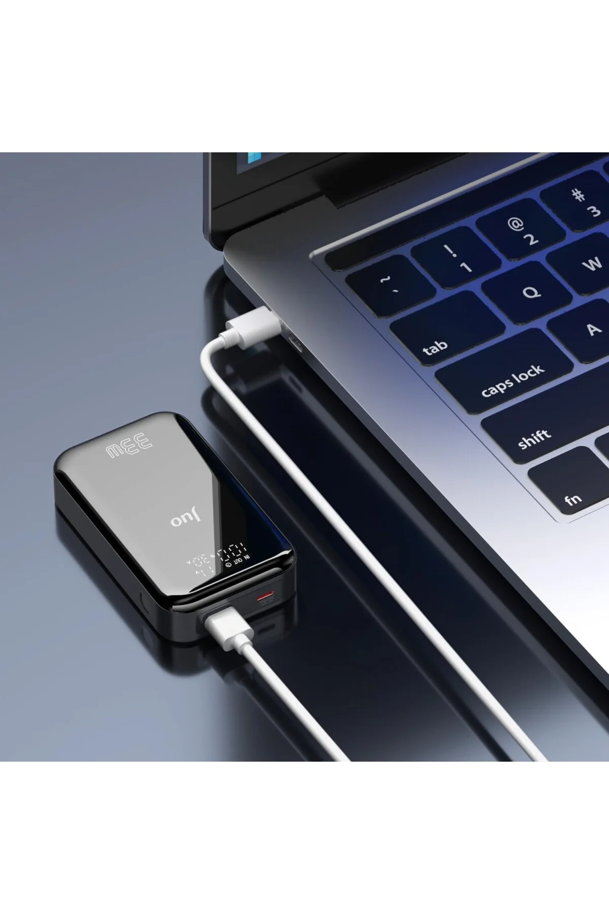 10000mAh 33W LED Watt Amper Göstergeli USB-A + Type-C Powerbank T 10000mAh 33W LED Watt Amper Göstergeli USB-A + Type-C Powerbank T