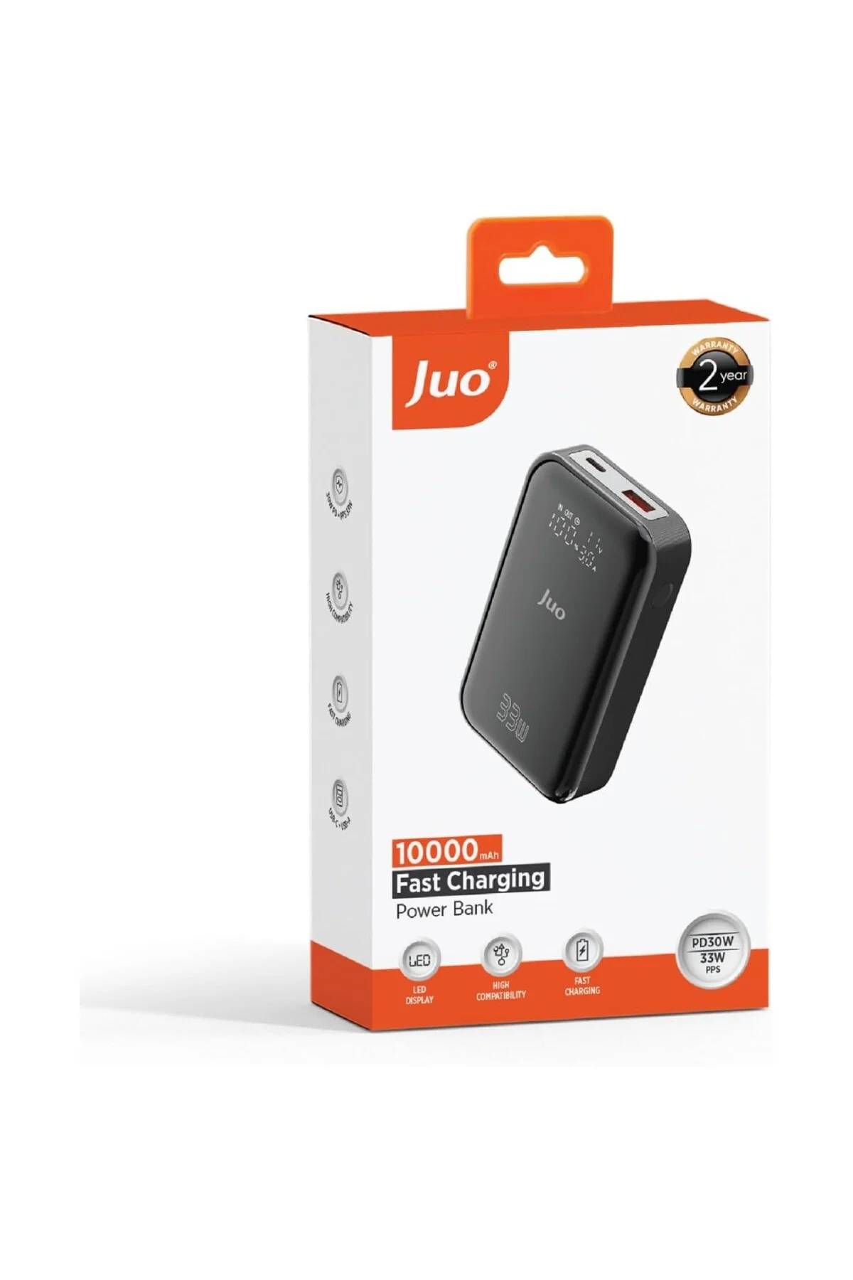 10000mAh 33W LED Watt Amper Göstergeli USB-A + Type-C Powerbank T 10000mAh 33W LED Watt Amper Göstergeli USB-A + Type-C Powerbank T