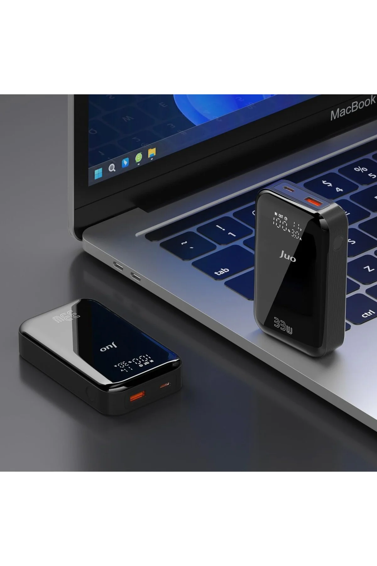10000mAh 33W LED Watt Amper Göstergeli USB-A + Type-C Powerbank T 10000mAh 33W LED Watt Amper Göstergeli USB-A + Type-C Powerbank T