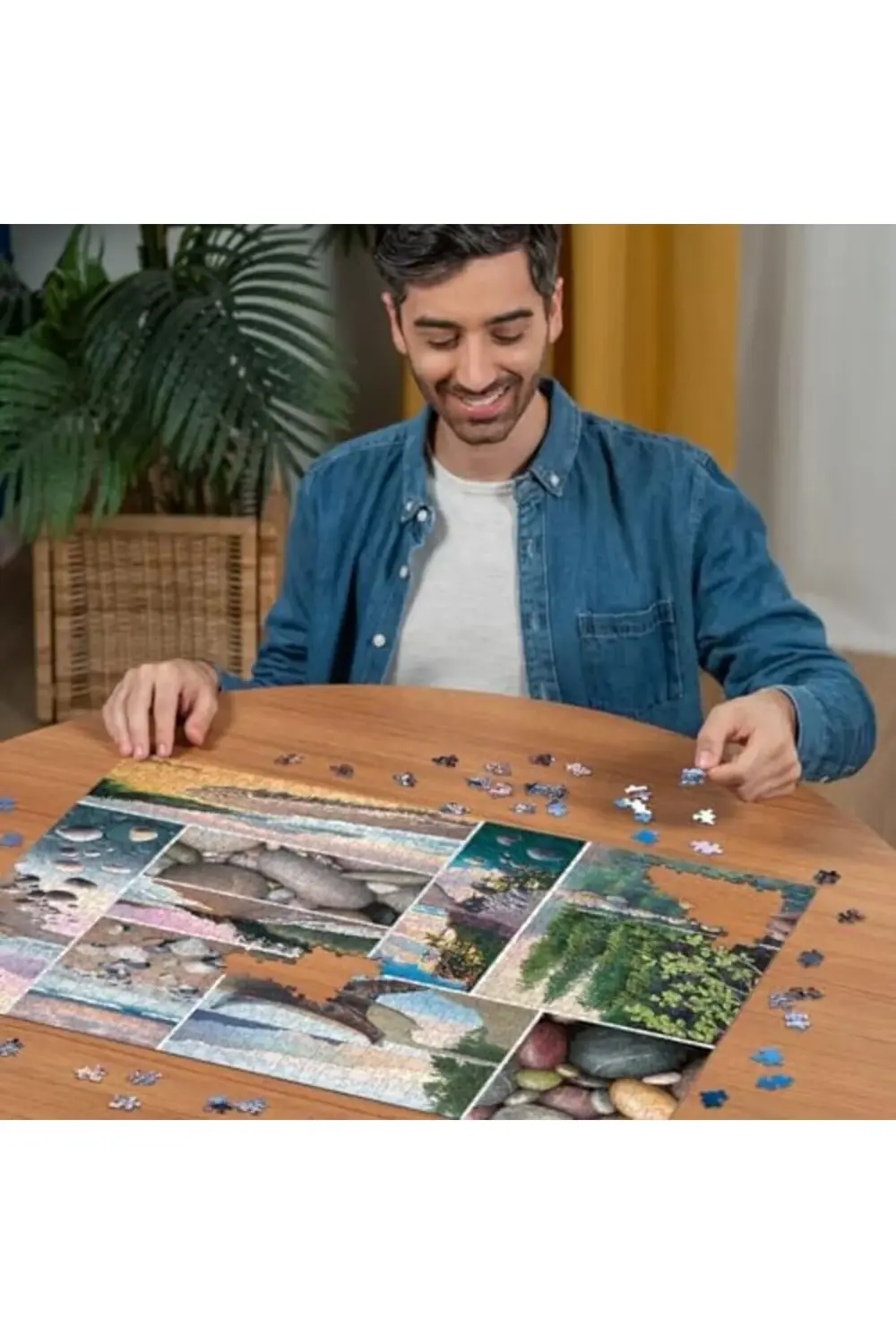 , 1000p Puzzle Sakin Sahil, Yetişkin Puzzle 1178227