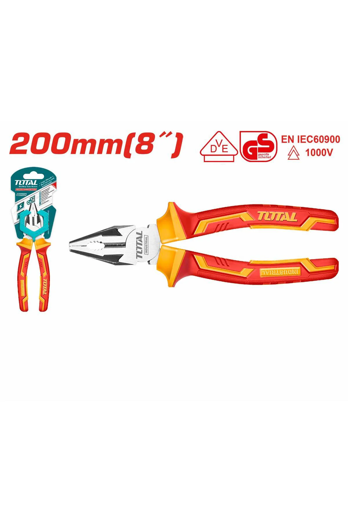 1000V VDE İZOLELİ PENSE 200MM THTIP2181 Yüksek Kalite NMS HIRDAVA