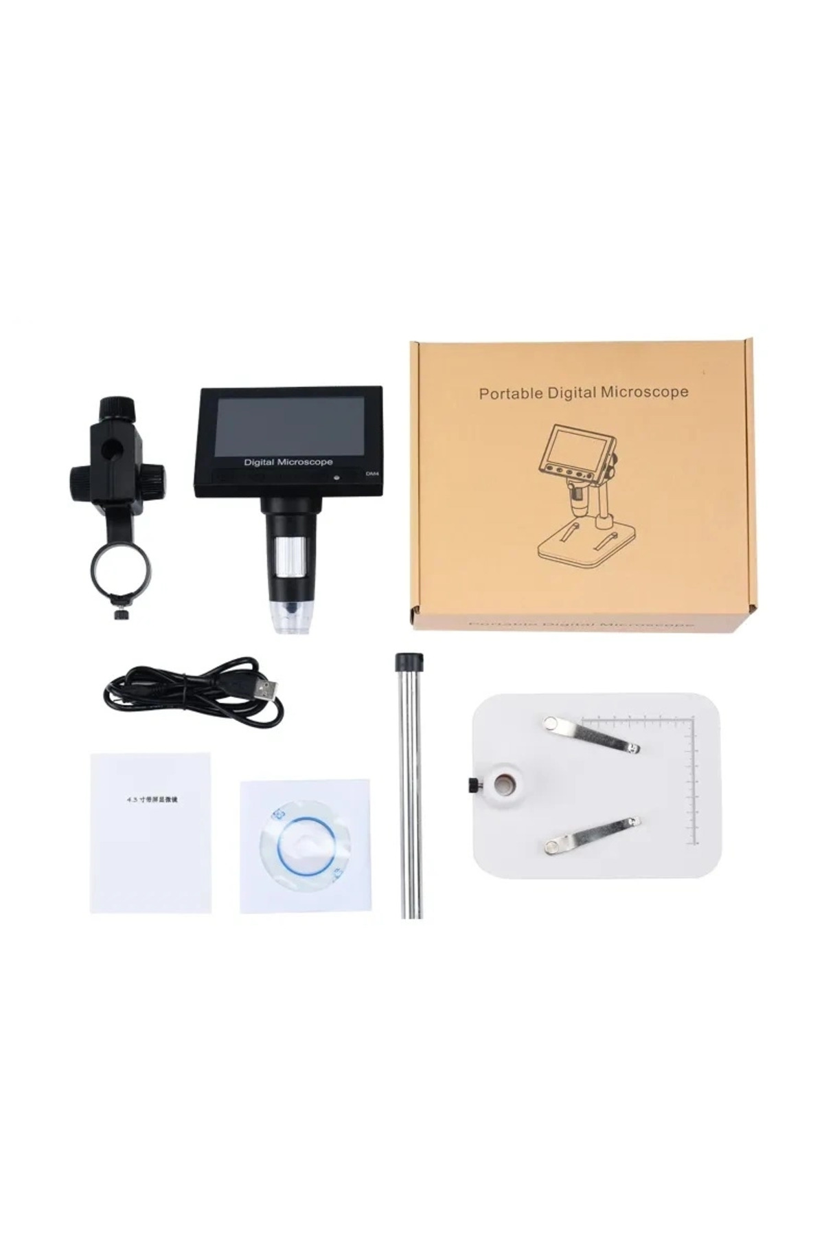 1000x 2.0mp Usb Dijital Elektronik Mikroskop 8 Lcd Ekran Vga Büyü