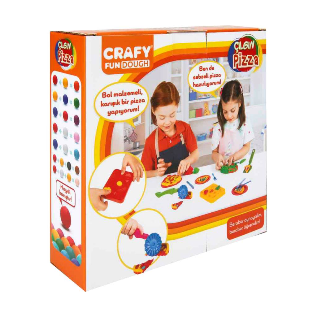 1002012 , Crafy Çılgın Pizza Oyun Hamuru Seti 200 gr 1002012 , Crafy Çılgın Pizza Oyun Hamuru Seti 200 gr