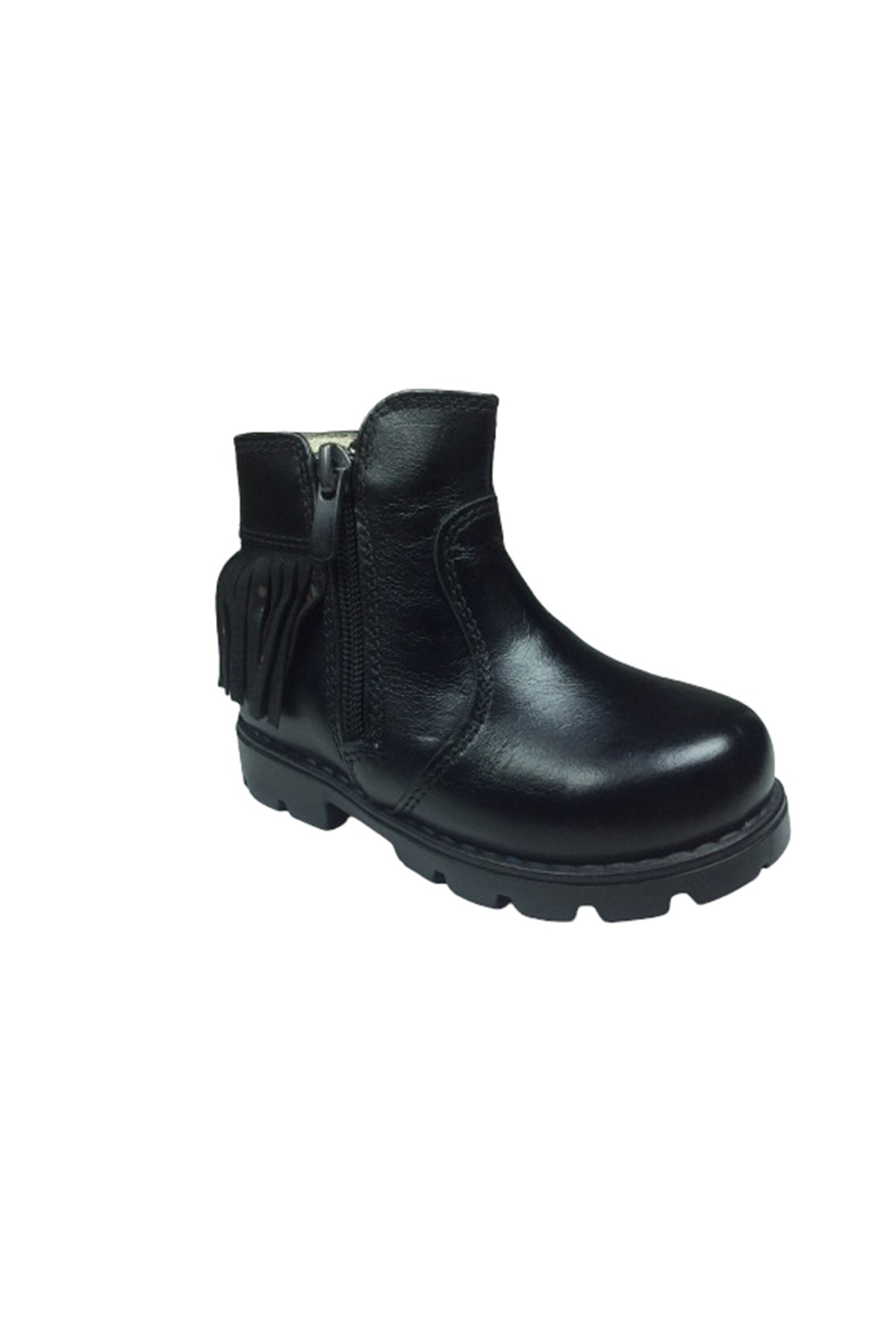 Ortopedikal 1005 Kız Çocuk Bot Siyah Püsküllü % 100 Deri Ortopedik Anatomik 2