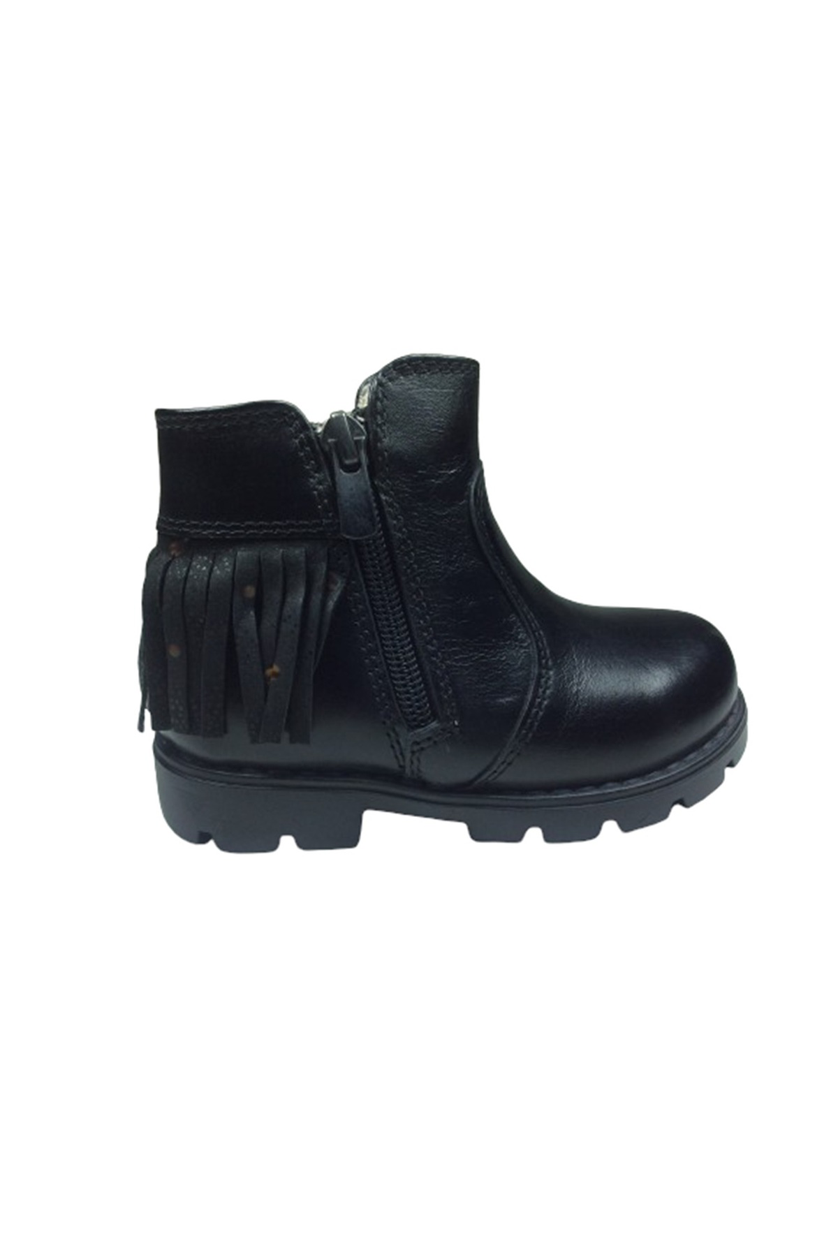 Ortopedikal 1005 Kız Çocuk Bot Siyah Püsküllü % 100 Deri Ortopedik Anatomik 2