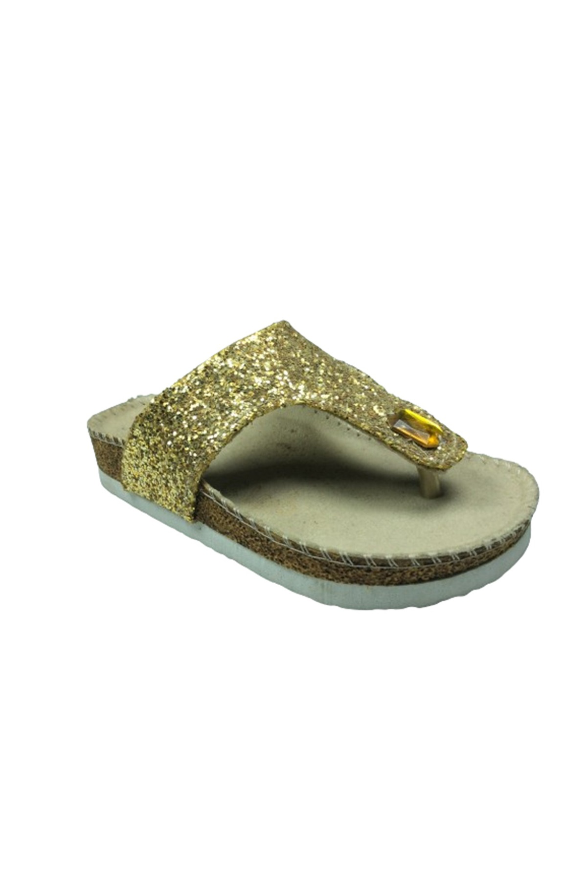 Ortopedikal 1005 Patik Kız Çocuk Dore Havyar Terlik Parmak Arası Abiye Taşlı