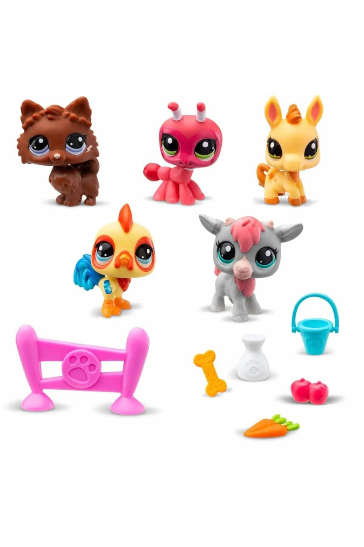 1005103 Littlest Pet Shop Minişler 5'li Figür Seti S1 Çiftlik Tem 1005103 Littlest Pet Shop Minişler 5'li Figür Seti S1 Çiftlik Tem