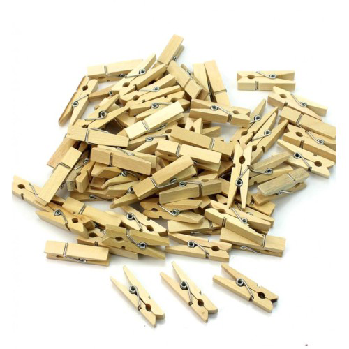 100'lü Ahşap Mandal 2.5cm (10'lu Paket-1000 Adet) 100'lü Ahşap Mandal 2.5cm (10'lu Paket-1000 Adet)