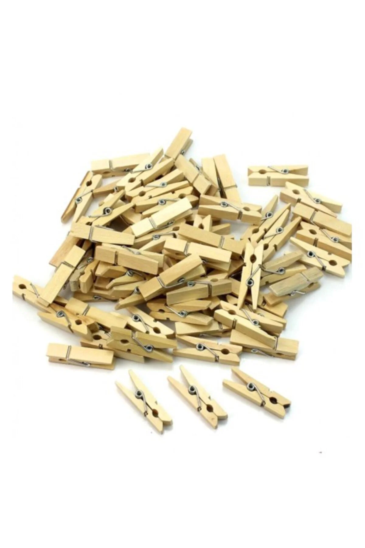 100'lü Ahşap Mandal 2.5cm (10'lu Paket-1000 Adet)