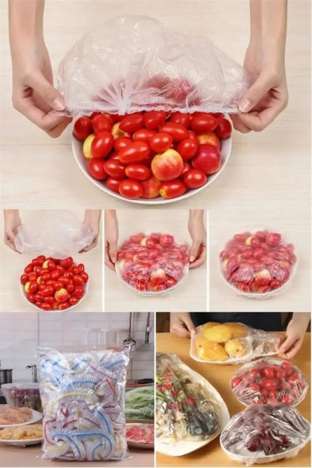 100'lü Gıda Koruma Ve Saklama Bonesi Tencere Tabak Kase Bone 35 C