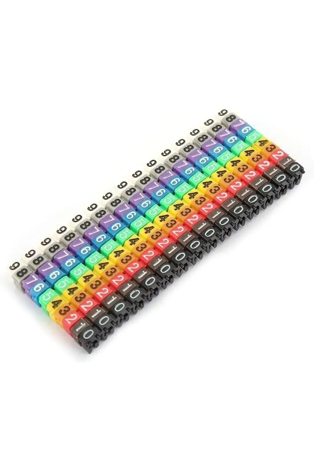 100’lü Renkli Kablo Etiketi Seti – 6mm Plastik, 10 Renk, Yeniden
