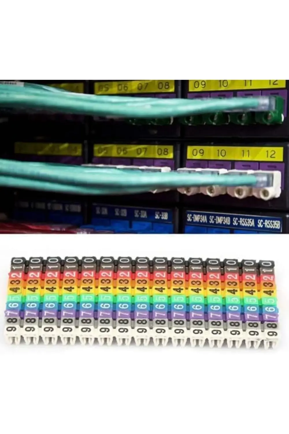100’lü Renkli Kablo Etiketi Seti – 6mm Plastik, 10 Renk, Yeniden