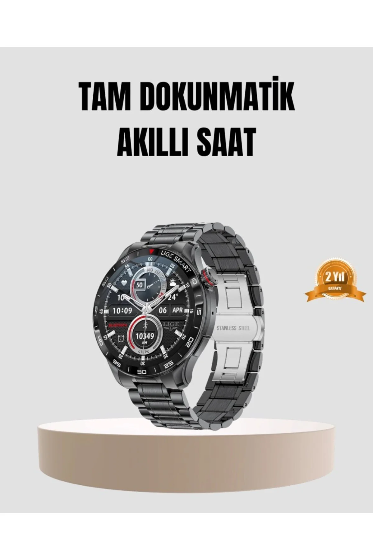 100mah Şarjlı Akıllı Saat – Mesaj Bildirimi, Müzik Kontrolü Ve Er