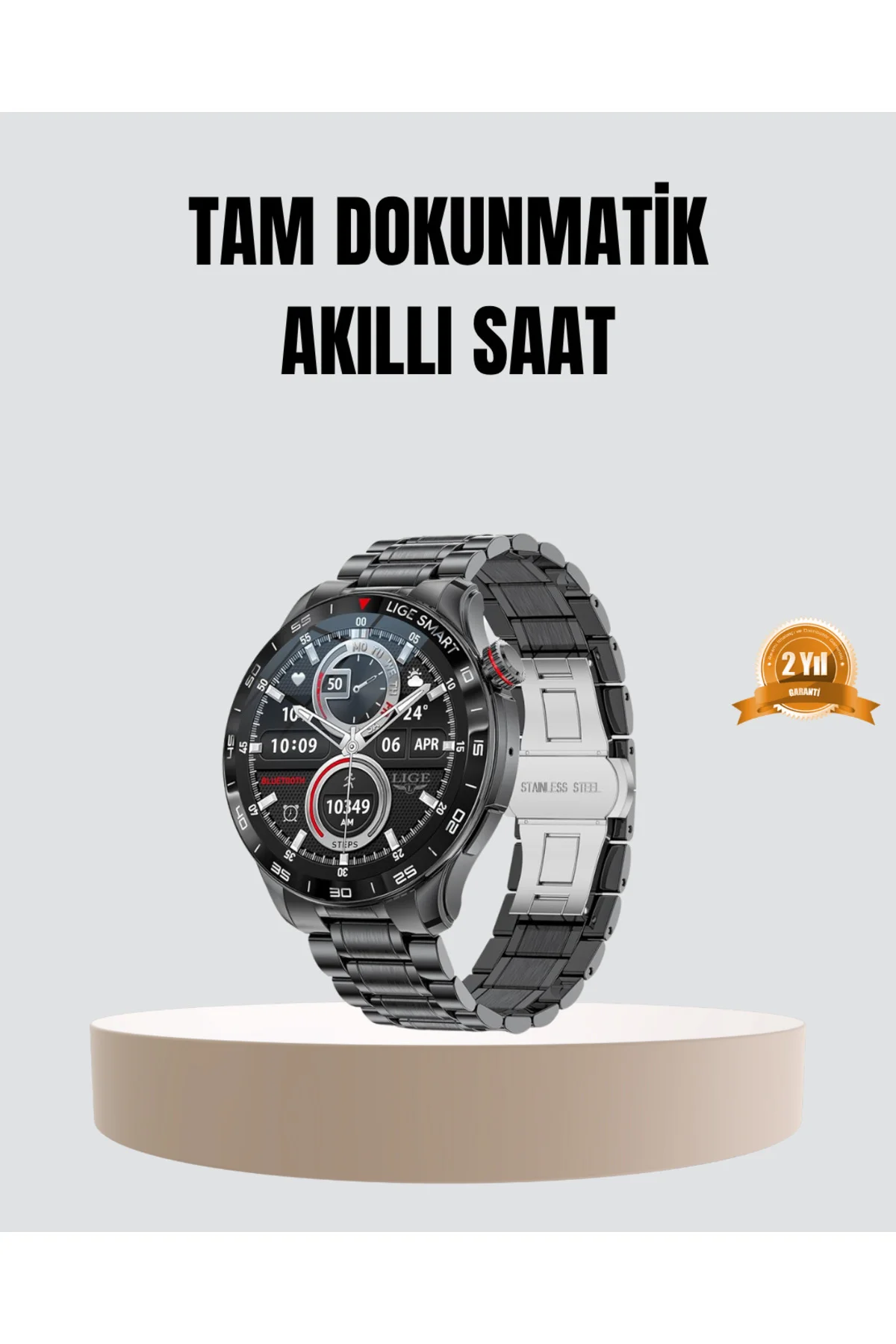 100mAh Şarjlı Akıllı Saat – Mesaj Bildirimi, Müzik Kontrolü ve Ergonomik Tasarım