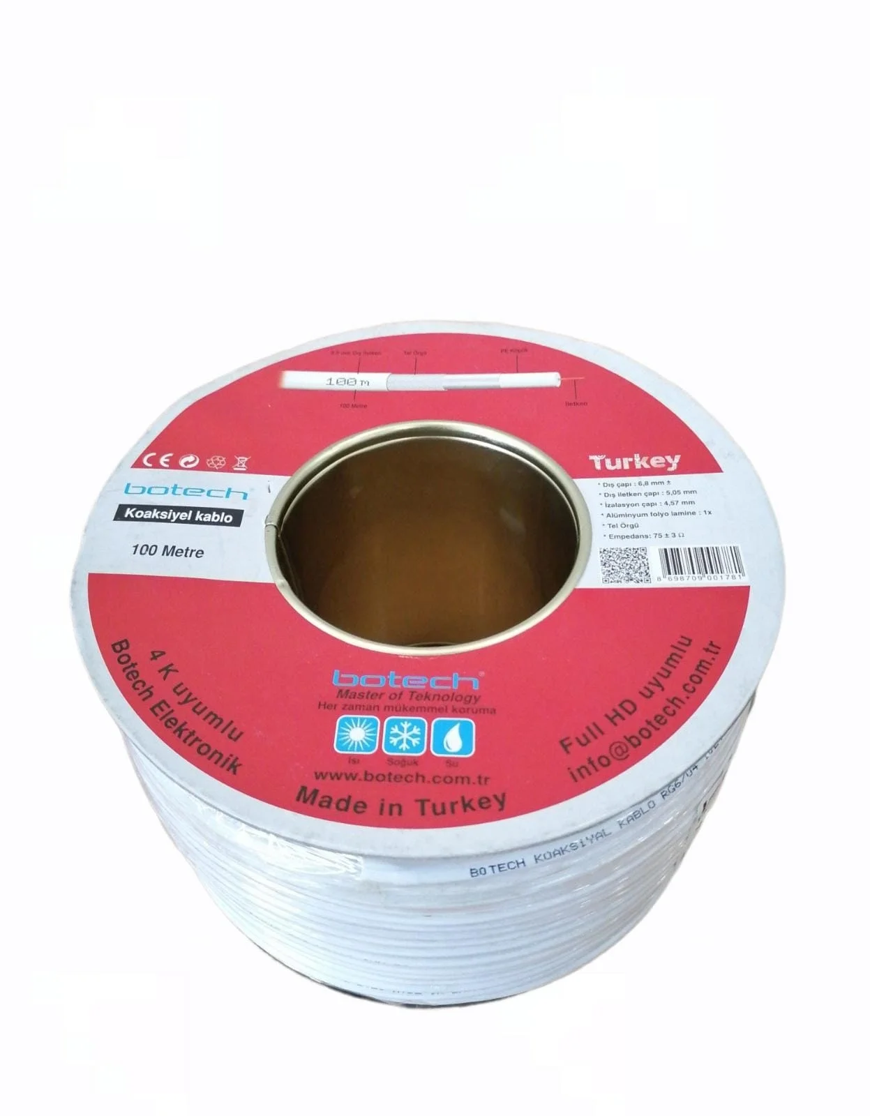 100mt Uydu Anten Kablosu Rg 6u Bx40 Fiyatı, Yorumları ve Özellikleri