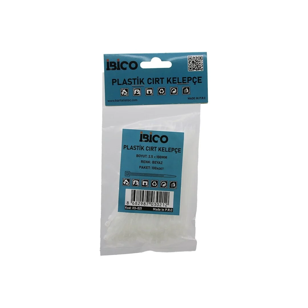 100pcs Beyaz  2.5x100mm  Plastik Cırt Kelepçe Bx40 Fiyatı, Yorumları ve Özellikleri