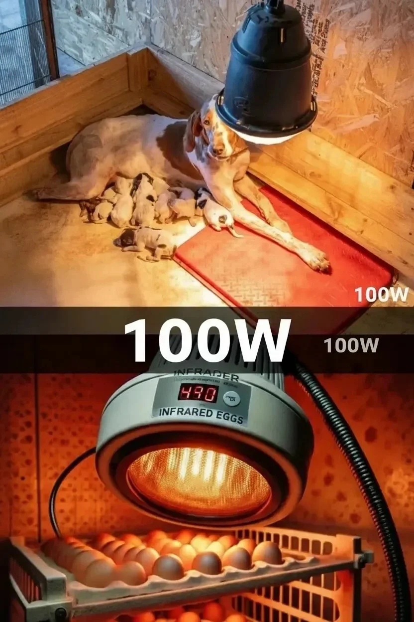 100w Kızılötesi İnfrared Isıtıcılı Hayvan Isıtma Ve Kuluçka Lambası Kırmızı Işık E27 Kalın Duy Lisinya 100w Kızılötesi İnfrared Isıtıcılı Hayvan Isıtma Ve Kuluçka Lambası Kırmızı Işık E27 Kalın Duy Lisinya
