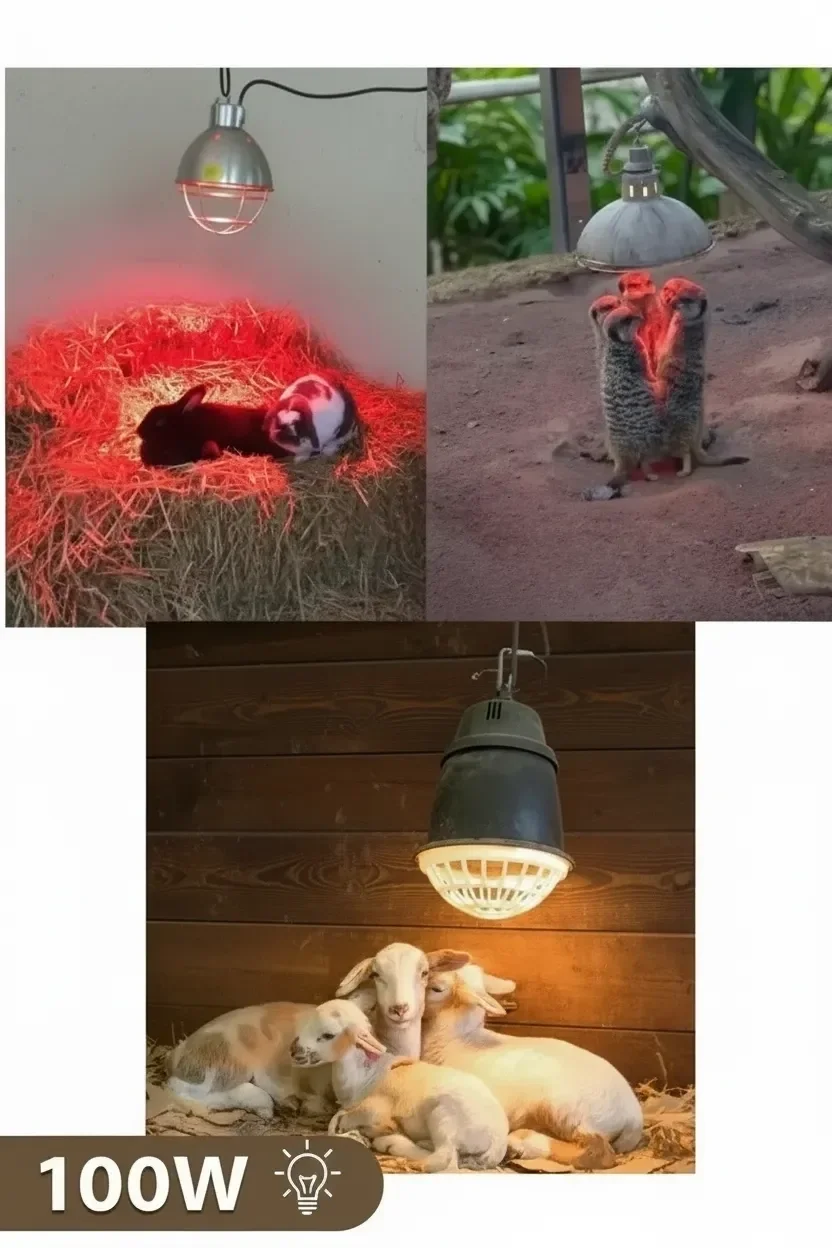 100W Kızılötesi (infrared) Isıtıcılı Hayvan Isıtma ve Kuluçka Lambası (Kırmızı Işık) E27 (Kalın Duy) Fiyatı, Yorumları ve Özellikleri